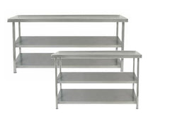 Parry 600mm Deep Stainless Steel Prep Table with 2 Undershelves