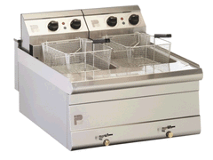 Parry NPDF3 Double Tank Electric Table Top Fryer
