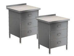 Parry Stainless Steel 3 Drawer Under-Counter Storage Unit