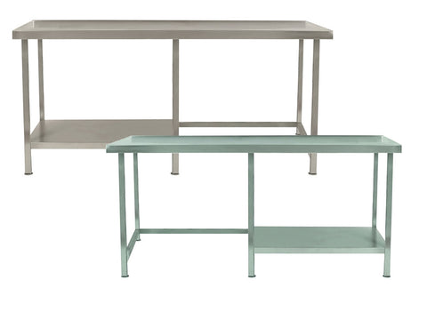 Parry TABH Range 600mm Deep Stainless Steel Table with Half Undershelf