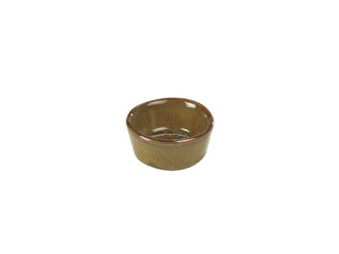 Genware RAM-BR15 Terra Stoneware Rustic Brown Ramekin 1.5oz/45ml