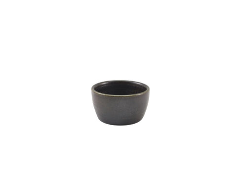 Genware RAM-PBK4 Terra Porcelain Black Ramekin 13cl/4.5oz - Pack of 12