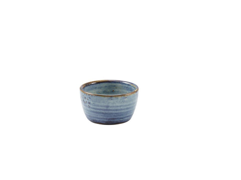 Genware RAM-PBL4 Terra Porcelain Aqua Blue Ramekin 13cl/4.5oz - Pack of 12