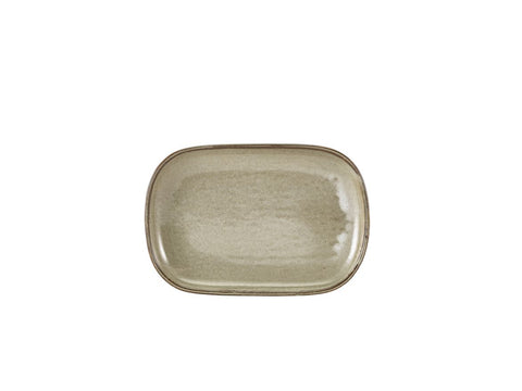 Genware RP-PG24 Terra Porcelain Grey Rectangular Plate 24 x 16.5cm - Pack of 12