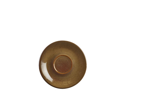 Genware SCR-BR15 Terra Stoneware Rustic Brown Saucer 15cm - Pack of 6