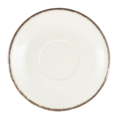 Genware SCR-SG15 Terra Stoneware Sereno Grey Saucer 15cm - Pack of 6