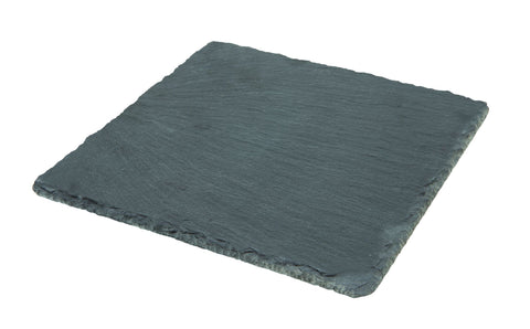 Genware SLTN-2020  Natural Edge Slate Platter 20 X 20cm - Pack of 6