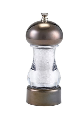 Genware SPGRC14GM Gun Metal & Acrylic Salt/Pepper Grinder 14cm