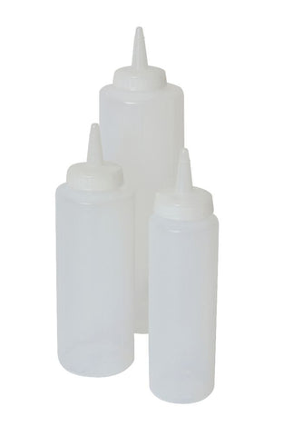 Genware SQB08C Squeeze Bottle Clear 8oz/23cl - Pack of 6
