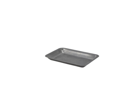 Genware SST2014V Vintage Steel Tray 20x14x2cm