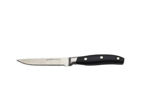 Genware STK-PRM Premium Black Handle Steak Knife (Dozen)
