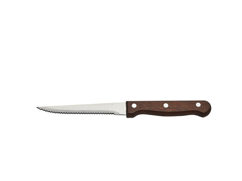 Genware STK-WDN Steak Knife Dark Wood Handle Full Tang (Dozen)