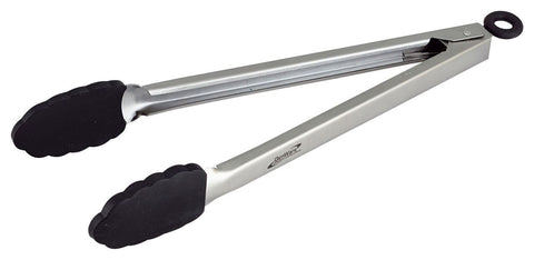 Genware STT-12S St/St Locking Tongs with Silicone Tip 30cm/12"