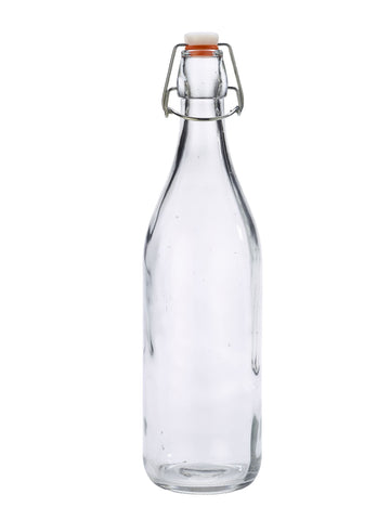 Genware SWB001 Glass Swing Bottle 1L / 35oz - Pack of 6