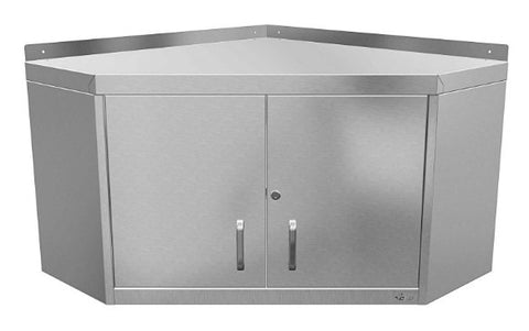 Quick Service QAWC753LH Angled Corner Wall Cupboard With Lockable Doors