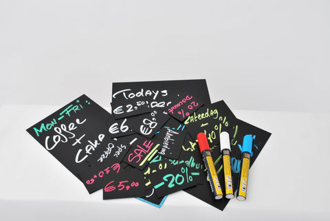 Genware TAG-A7-WT 20 Price Tags A7 + 1 White Chalkmarker