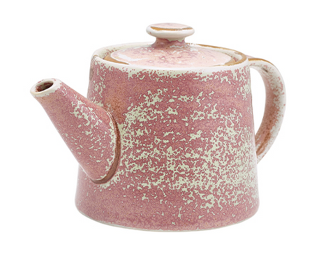 Genware TP-PRS50 Terra Porcelain Rose Teapot 50cl/17.6oz - Pack of 6