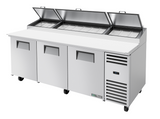 True TPP-AT-93-HC 875 Ltr Triple Door Pizza Prep Counter - 12 x 1/3GN