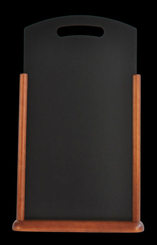 Genware TT-DB-LA Large Table Chalk Board Dark Wood 21X45cm