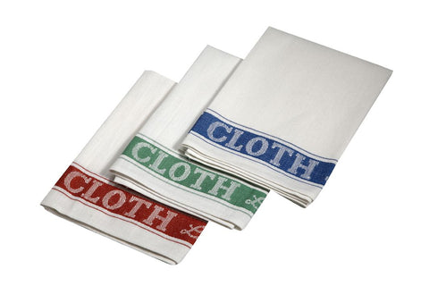 Genware TW05 Linen Union Glass Cloth 51X76cm 5Pcs Mix Clrs