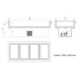 Tefcold CW4 Drop In Chilled Buffet Display Unit, Cold Displays, Advantage Catering Equipment