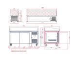 Tefcold PT1200 Gastronorm Preparation Counter, Refrigerators, Advantage Catering Equipment
