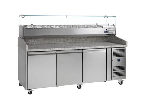 Tefcold PT1300 SS 565 Ltr Gastronorm Preparation Counter