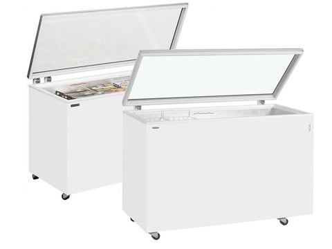 Tefcold ST Range Hinged Glass Lid Chest Freezer