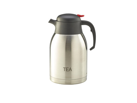 Genware V2099TEA Tea Inscribed St/St Vacuum Jug 2.0L