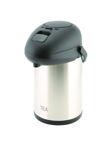 Genware V7251TEA Tea Inscribed St/St Vacuum Pump Pot 2.5L