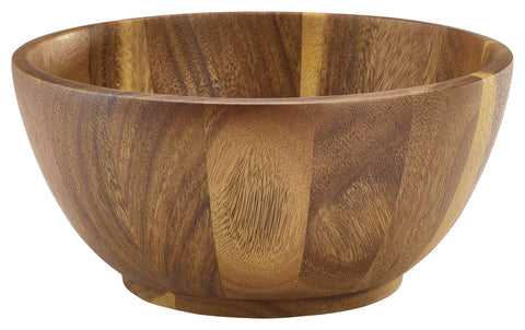 Genware WBWL25 Acacia Wood Bowl 25Dia x 12cm