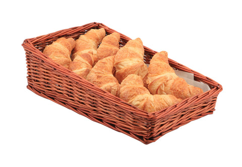 Genware WDB-4025S Wicker Display Basket 40X25X12cm - 6cm Front