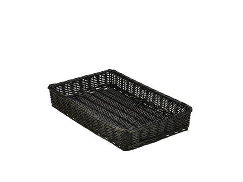 Genware WDB-4630BK Wicker Display Basket Black 46X30X8cm