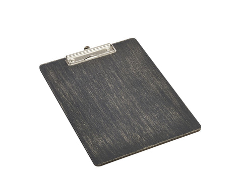 Genware WMC24BK Black Wooden Menu Clipboard A4 24x32x0.6cm