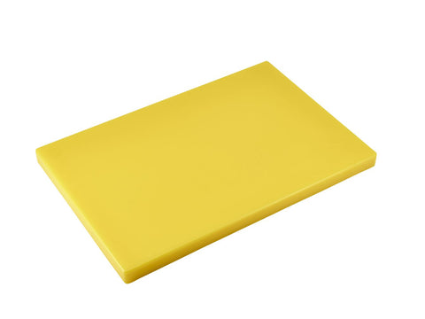 Genware Y11812 Yellow 1" Chopping Board 18 x 12"
