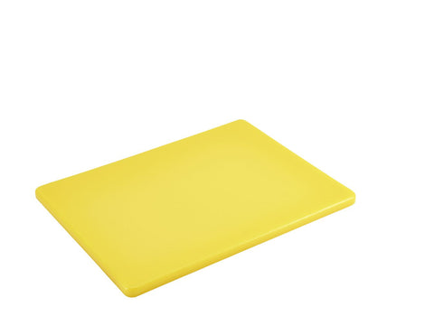 Genware Y1209 Yellow Poly Cutting Board 12 x 9 x 0.5"