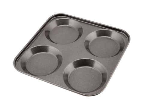 Genware YT-CS4 Carbon Steel Non-Stick 4 Cup York. Pudd Tray