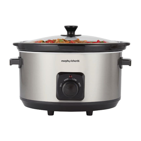 Morphy Richards Slow Cooker Brushed Steel 6.5Ltr