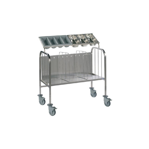 Matfer Bourgeat Two Divider Plate and Cutlery Trolley
