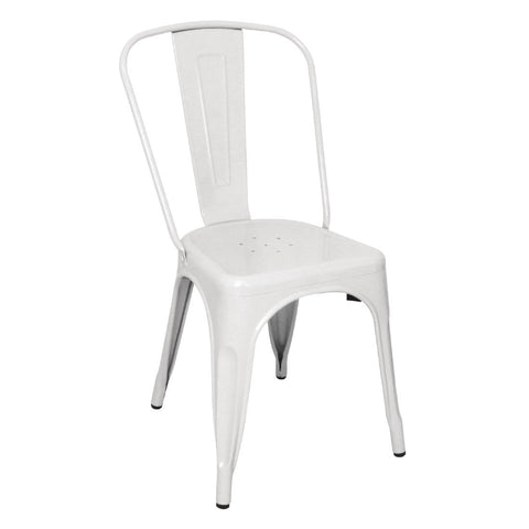 Bolero Bistro Steel Side Chair White product image