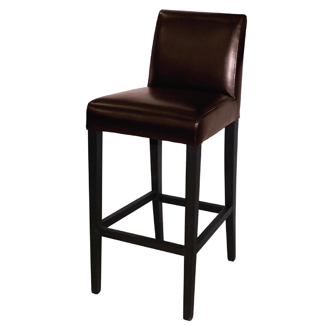 Bolero Faux Leather High Bar Stool Brown (Single) product image