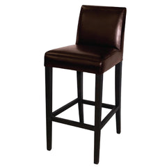Bolero Faux Leather High Bar Stool Brown – Birch Frame