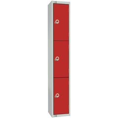 Elite Four Door Combination Locker Red Powder Coated Steel
