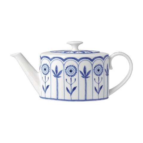 William Edwards Sultan's Garden Blue 2 Cup Oval Teapot Coupe 550ml (Pack of 24)