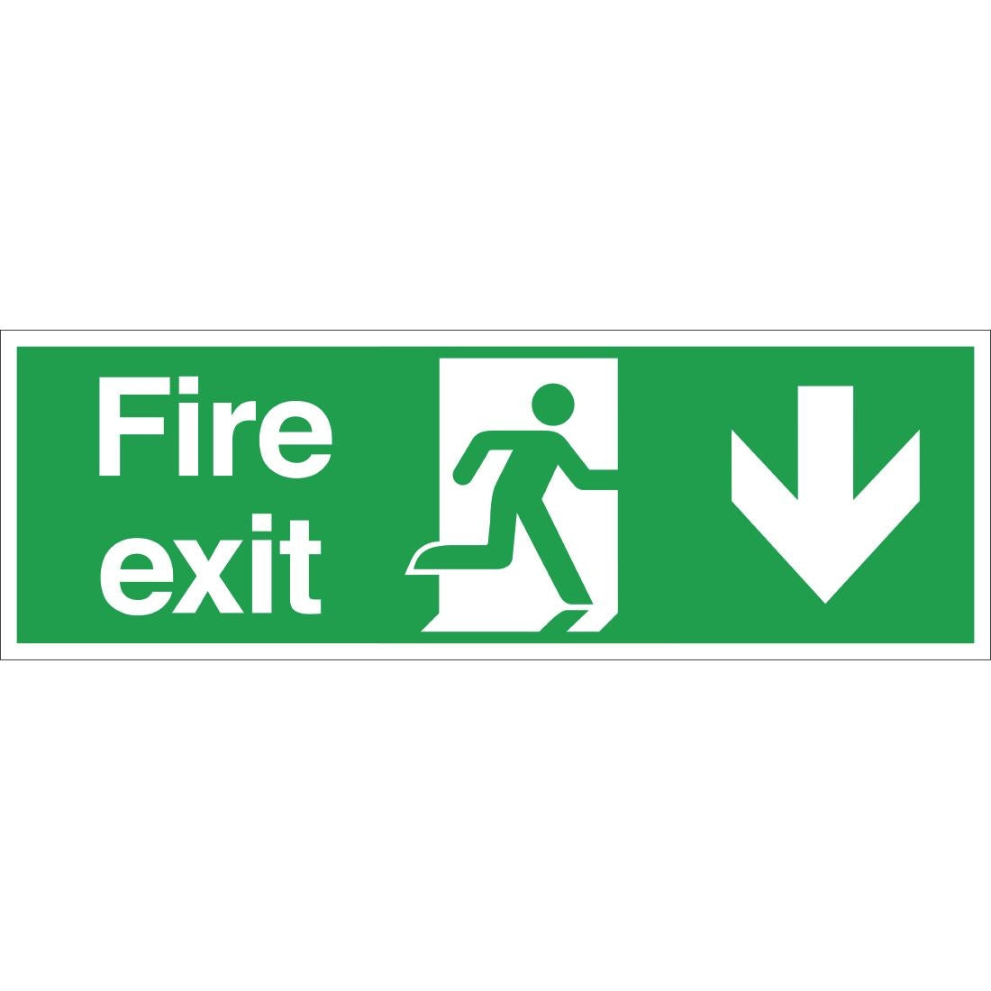 Fire Exit Sign Arrow Down product image