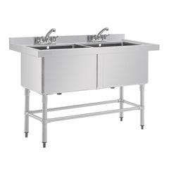 Vogue Double Deep Pot Sink Stainless Steel 2 x 100Ltr