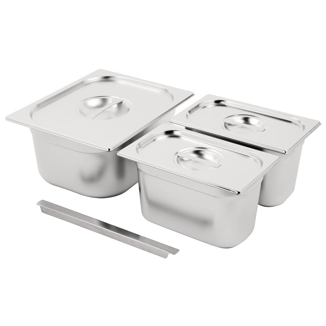 Vogue Stainless Steel Gastronorm Tray Set 1/2 product image