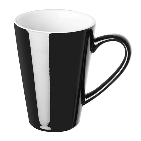 Olympia Cafe Latte Cup Black - 340ml 11.5fl oz (Pack of 12)