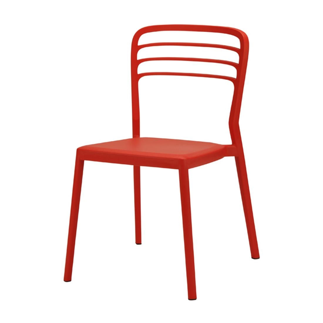 Newquay Ocean Plastic Outdoor Chair in Red product image