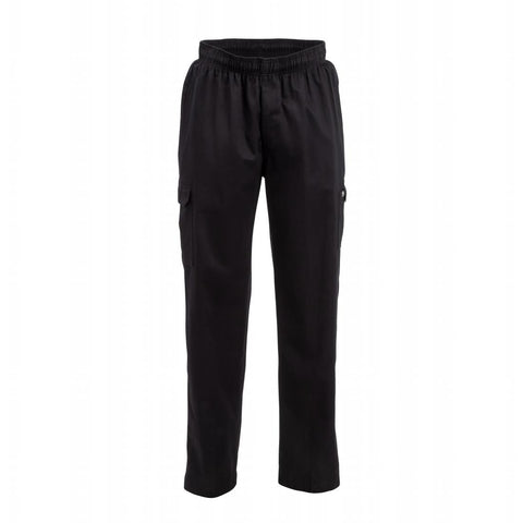 Chef Works Unisex Classic Fit Cargo Chefs Trousers Black L